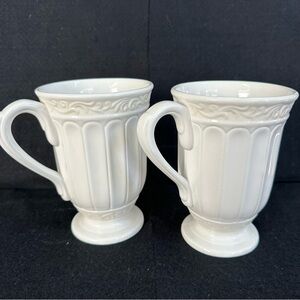 Lenox Butler's Pantry Pedestal Mugs – Set of TWO, Excellent Preloved Condition